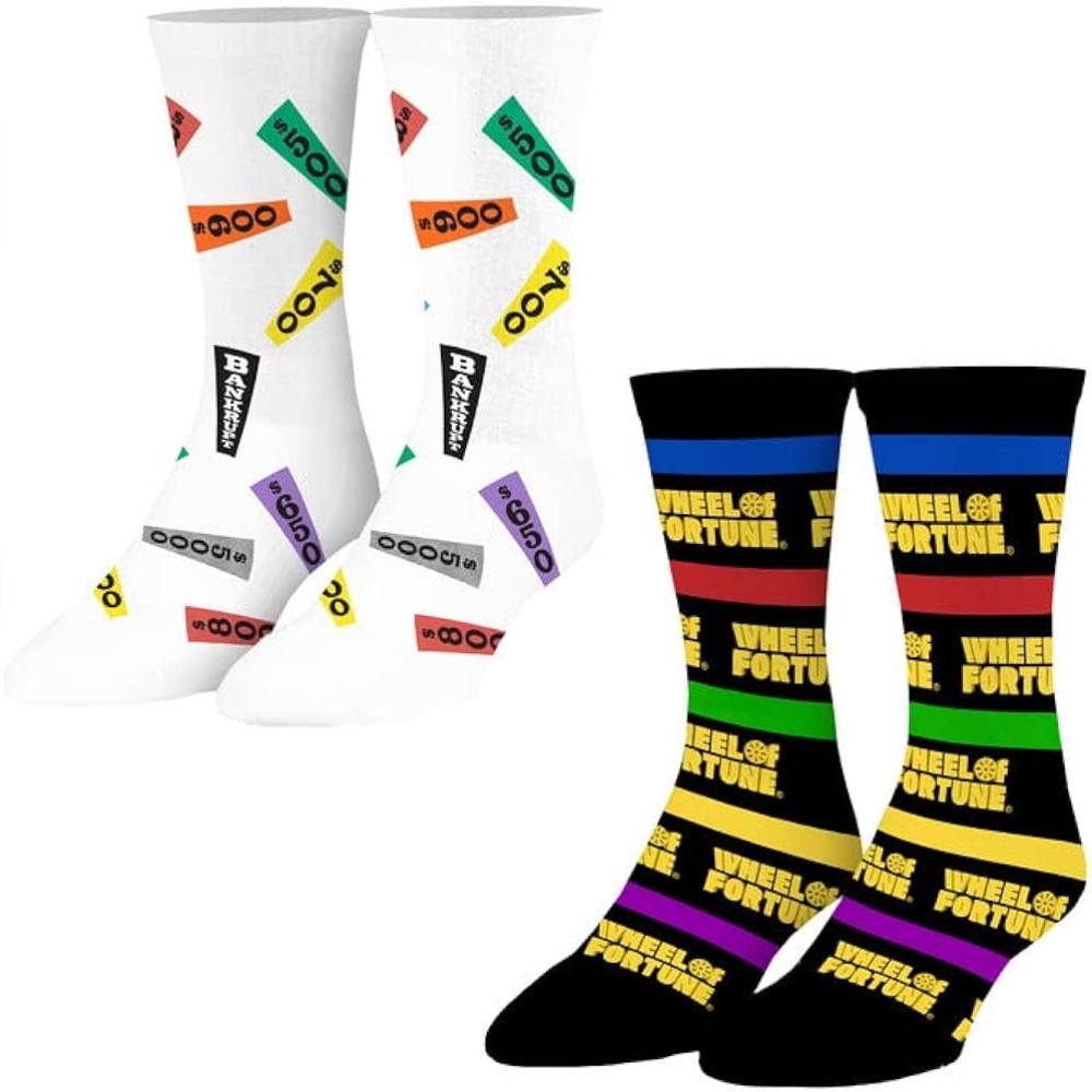 Wheel of Fortune 4 Pairs of Crew Socks - Men’s Sz 8-12, Women’s Sz 9-13